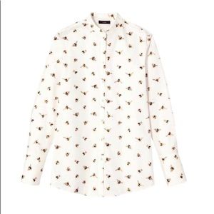 Victoria Beckham bee print long sleeve shirt